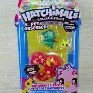 HATCHIMALS 2-Pk Hatchipets Green Yellow New